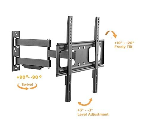Mount Plus MP-LPA36-443W Outdoor Full Motion Swivel Weatherproof Tilt TV Wall Mount for Most 32”~70” TVs Perfect Solution for Outdoor TV (Max VESA 400x400)