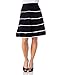 Women's A-Line Layered Striped Mini Skirt