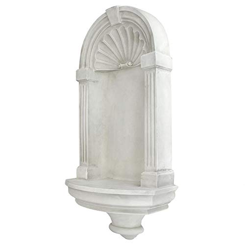 Design Toscano Classical European Style Wall Niche Display Shelf, Large, 30 Inch, Polyresin, Antique Stone