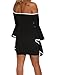 CutieLove Women's Summer Casual Sexy Off The Shoulder Slim Fit Bodycon Party Club Dress,Black,Small