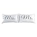 NTBED Couples Pillowcases Mr and Mrs Pillow Covers Heart Printed Bed Pillowcase,Valentine's Day,Anniversary Wedding Gifts Home Decoration (19''x29'')
