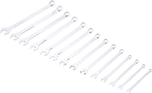 BGS 1228 | Maul-Ringschlüssel-Satz | 14-tlg. | extra lang | SW 6 - 19 mm | inkl. Tetron-Rolltasche | Gabelringschlüssel – Bild 3