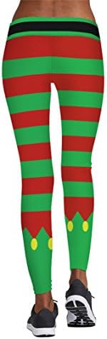 DUOLIFU Women's Digital Polka Dot Print Christmas Active Workout Leggings Pants