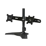 Planar 997-5253-00 AS2 Black Dual Monitor Stand - Up to 66lb - Up to 24" LCD Monitor - Black - Desk-mountable