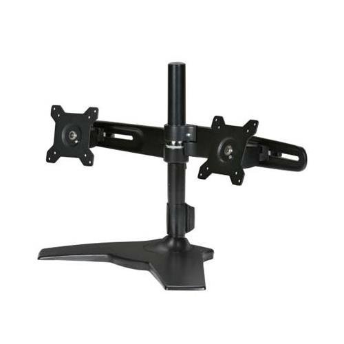 Planar 997-5253-00 AS2 Black Dual Monitor Stand - Up to 66lb - Up to 24" LCD Monitor - Black - Desk-mountable