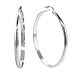 1.50" Stunning Large Round 925 Sterling Silver Hoop Earrings