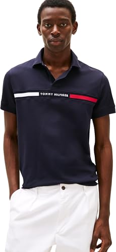 Uomo Maglietta Polo Maniche Chest Insert Regular Fit, Blu (Desert Sky), M
