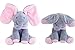 BESTB Peek-a-Boo Elephant Animated Talking Singing Stuffed Plush Elephant Stuffed Doll Toys Kids Gift Present Boys & Girls Birthday Xmas Gift