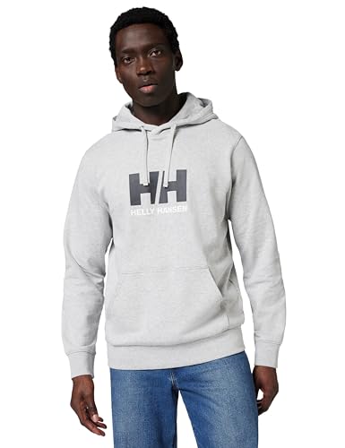 Hombres Sudadera con Capucha HH Logo 3.0, Grau Melange 2.0, M
