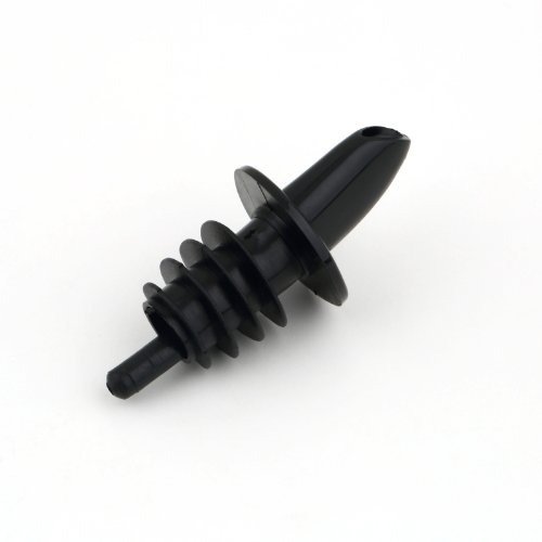 12 count Plastic Free Flow Liquor Pourer BLACK Bottle Pour Spout