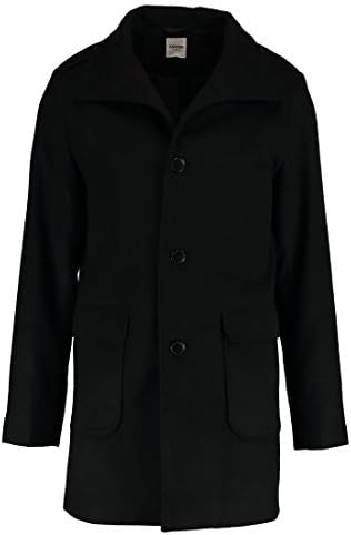 Zalando Men's Winter Coat with Single Breasted Button Detail