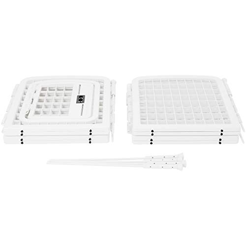 AmazonBasics 8-Panel Plastic Pet Pen Fence Enclosure With Gate - 59 x 58 x 28 Inches, White - Thumbnail 7