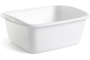 Tribello Plastic Wash Tub Dishpan Basin and Foot Bath for Soaking Feet, Laundry Hand Wash Bucket, Dish Pans for Washing and S