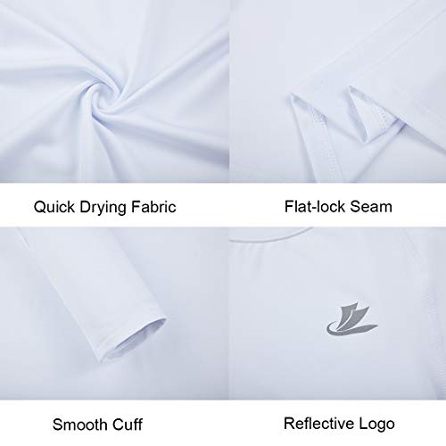 DEVOROPA Youth Boys Compression Shirt Long Sleeve Football Baseball