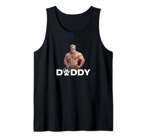 Mens Gay Muscle Daddy Bear | Funny LGBT Gay Pride 2023 Tank Top