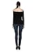 Maggie Tang Fitted Off Shoulder Long Sleeve Blouse Top Size M Color Black