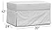 The Cotton Ottoman Slipcover Replacement. It Fits Pottery Barn PB Comfort Ottoman. Dense Cotton Sofa Footstool Cover (Comfort Light Gray)
