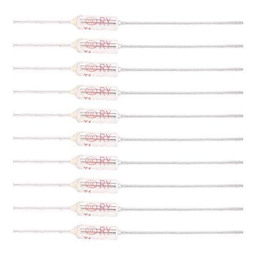 Fafeicy 10pcs Thermal 250vac 10a 72-250℃, Temperature Melting, Metal Shell Thermal Cutoff Over Temperature (240℃/464℉)