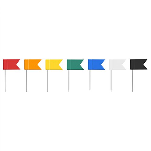 8 Boxs Colorful Flag Shape Map Pins Thumb Tack Drawing Stationery Supplies - Thumbnail 2
