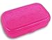 Neon Pink Transparent Pencil Box Case with Circle Patterned Lid