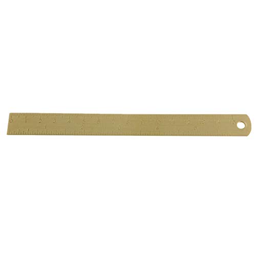 SENRISE Brass Ruler, 15cm Straight Measuring Tool for School, Office, Home