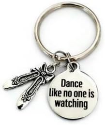 Moonstone Creations Dancer Key Chain, Dance Like no one is Watching, Dance Recital Gift