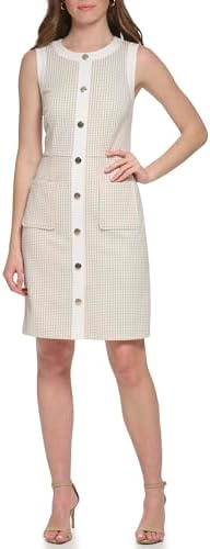 tommy hilfiger silver dress Tommy Hilfiger Women's Sheath Dress, Dove/Silver, 16 at Amazon Women's  Clothing store