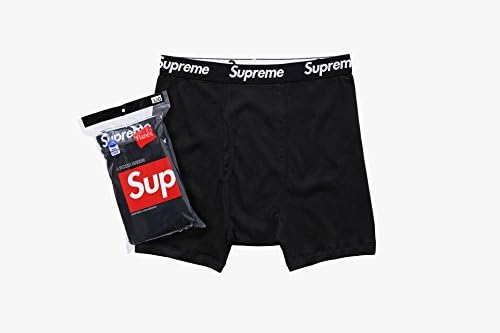 Legend Products Supreme Letters Logo Boxer Briefs (1 Boxer Brief) Black (Medium (32-34))