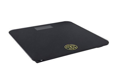 Goldâ€™s Gym Digital Tempered Glass Bathroom Body Weight Scale Highly Accurate LBS or KG, up to 400 Pounds Non Slip, Portable, Black