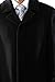 Men's Single Breasted Black Luxury Wool/Cashmere Full Length Winter Topcoat