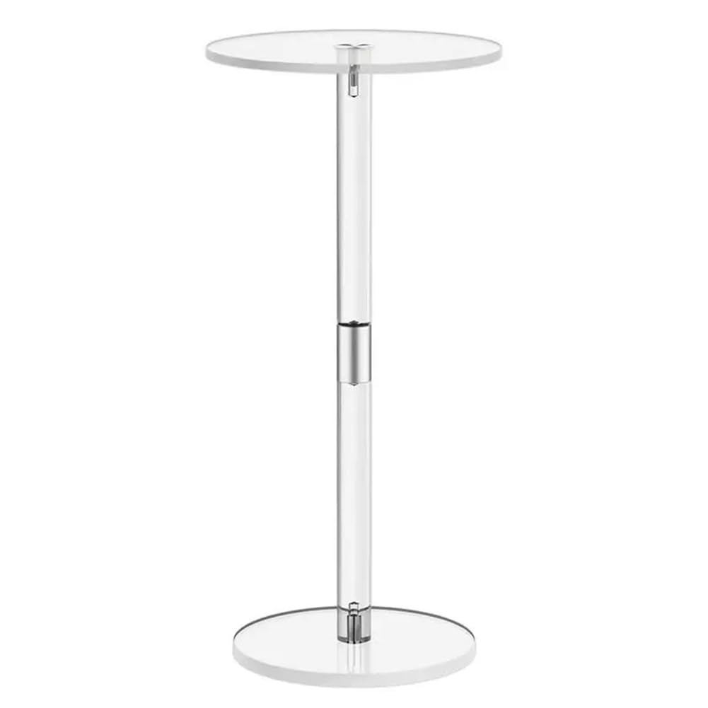 VIOPDER Acrylic Transparent Coffee Table Clear Drink Table Small Round End Room Side Table Acrylic Desk Home Decorations