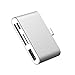 USB C Hub 4-in-1 USB Adapter Docking Station with Type-C SD/TF Card Reader USB 2.0 Ports for 016/2017 MacBook Pro Google Chromebook Phone Switch and More USB-C Devices (Silver)