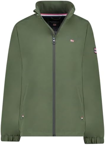 Birmoama Lady - Veste Coupe Vent Femme Outdoor - Blouson Deperlant Manches Longues Femmes - Manteau Pluie Randonnee Saison Printemps Ete Automne Hiver (Kaki S)