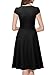 Miusol Women's Retro V Neck Cap Sleeve 1950'S Cocktail Evening Swing Dress (X-Large, Black)