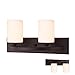Birsppy HowPlumb Oil Rubbed Bronze 2 Globe Vanity Bath Light Bar Interior Lighting Fixture