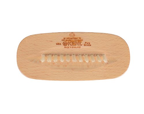 Kent - NB3 Nail Brush With a Row of Bristles on Back, Made of Beech Wood