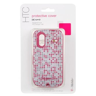 Speck HTC Amaze T-Mobile Hard Shell with Fabric-Backed Material Pink with White Dots