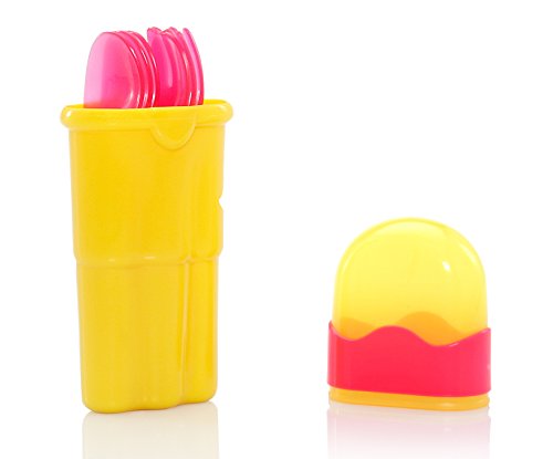 Nuby 9-Piece Fork and Spoon Travel Set, Colors May Vary