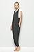 Annabelle Women's Comfy Rayon Solid Color Sleeveless Harem Jumpsuits Charcoal Mid Grey Large J8004