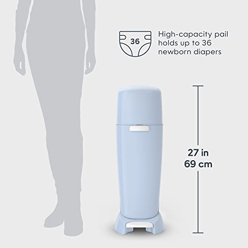 Diaper Genie Complete Diaper Pail (Blue) with Antimicrobial Odor