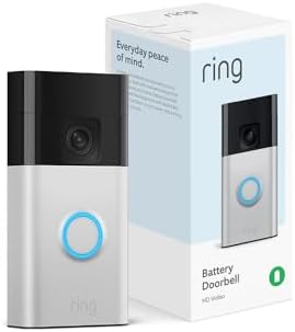 Ring Battery Doorbell | Home or business security with Head-to-Toe Video, Live View with Two-Way Talk, and Motion Detection & Alerts, Satin Nickel