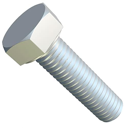 M6x25 Hex Head Bolts Metric Hexagon Bolts, Cap Screws Suitable for Metal Construction Work, Automotive Machinery, DIY Zinc Plated Steel Class 8.8 DIN933 6mm x 25mm Full Threaded (Pack of 25)