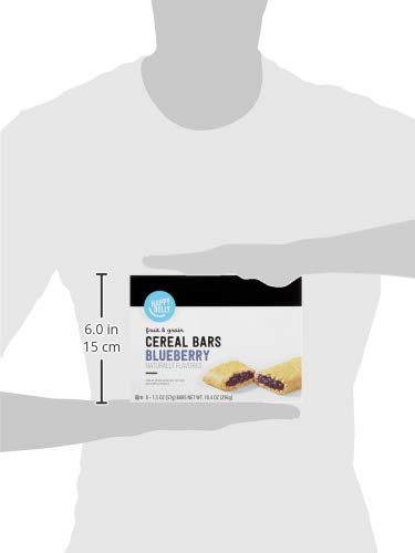 AMAZON GROCERY, BLUEBERRY FRUIT & GRAIN CEREAL BARS, 1.3 OZ, 8 CT