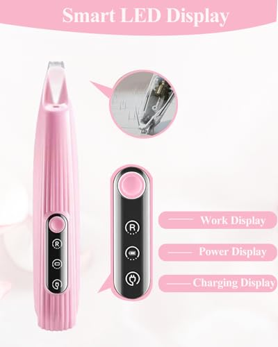 Paw Trimmer for Dogs with LED Light, LOEVERY 9 mm Mini Blade, Intelligent Display, USB Rechargeable Dog Clipper, Dog Paw Trimmer for Paws, Eyes, Face, Ears, Body