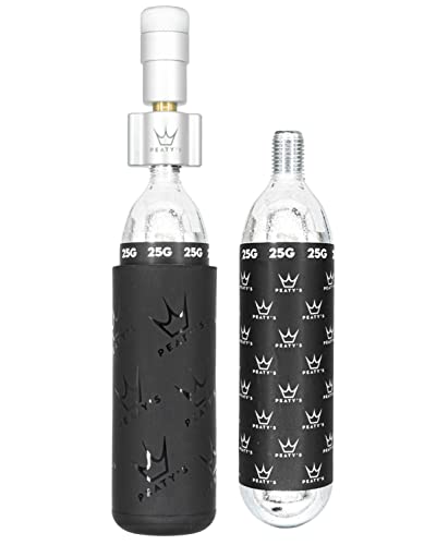 Peatys Holeshot CO2 Tyre Inflator Kit - MTB 2 x 25g, Silver