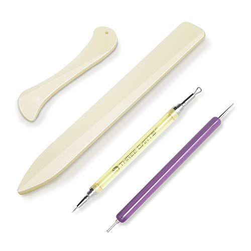 Craft Paper Tool Kit with Bone Fonder and Quilling Tool for Origami,Scrapbooking,Bookbinding,Card Making - Thumbnail 7