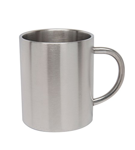 2 Pack Stainless Steel 15 Oz Double Walled Camping Cups 100% BPA Free Metal Mugs Outdoor Camp Cookware Military Surplus BBQ Hunting Accessories Bar BQ 4 Inch