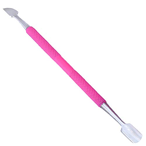 Andlane Cuticle Nipper and Cuticle Pusher - Professional Stainless Steel Cuticle Trimmer, Remover and Cutter - Manicure and Pedicure Tool (Pink)