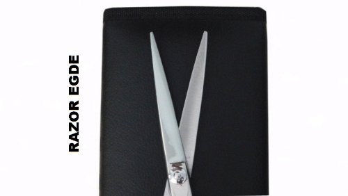 ZZZRT ZS-3003 High Quality Japanese J2 Stainless Steel Professional Swivel Thumb Barber Razor Edge Hair Cutting Scissor Shear 5.5" + Free Scissor Pouch & Free Scissor Lubricant and Scissor insert rings