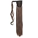 Ponytail Extension Wrap Around 18″ 24″ Synthetic Drawstring Hair Piece Clip in Hair extensions Light Chestnut Brownthumb 3